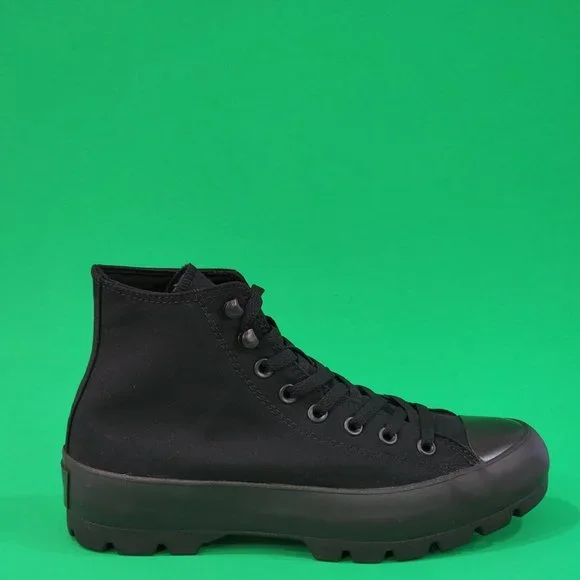 Converse CTAS Hi Lugged Winter Triple Black Women's Sneakers 569891C NWT - Picture 2 of 6